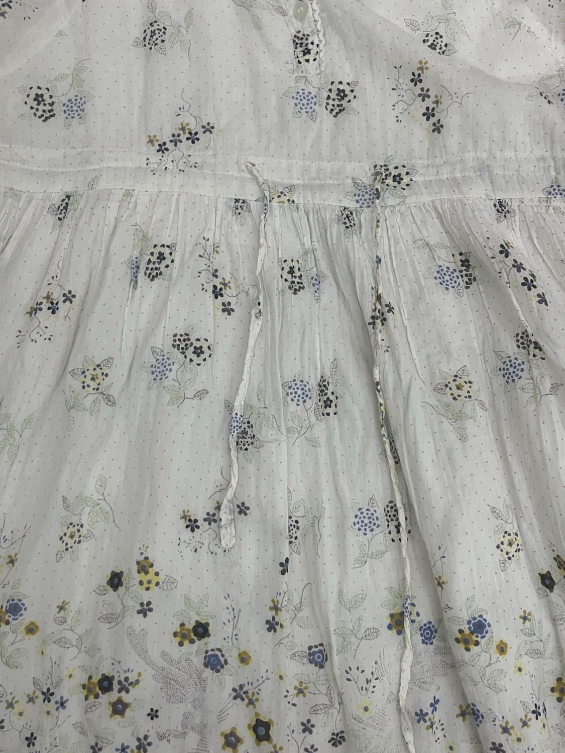 하구미 잔꽃 도트 퍼프 원피스 상품이미지2