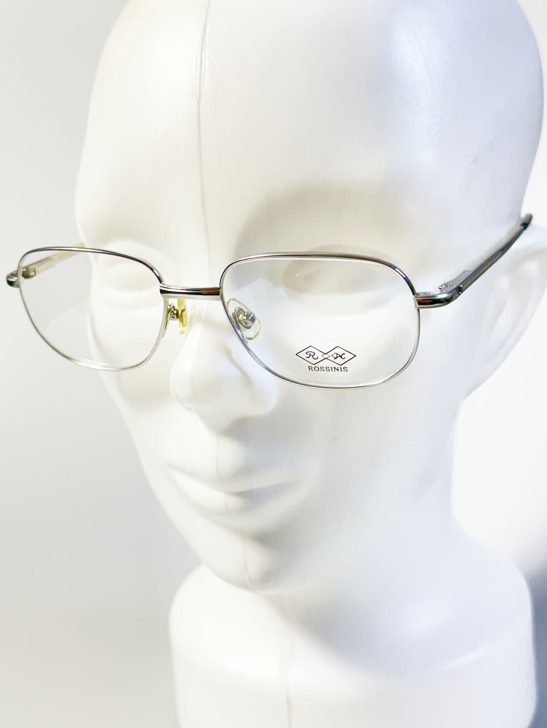 90s ROSSINIS 실버 메탈 슬림 스퀘어 빈티지 안경 상품이미지8