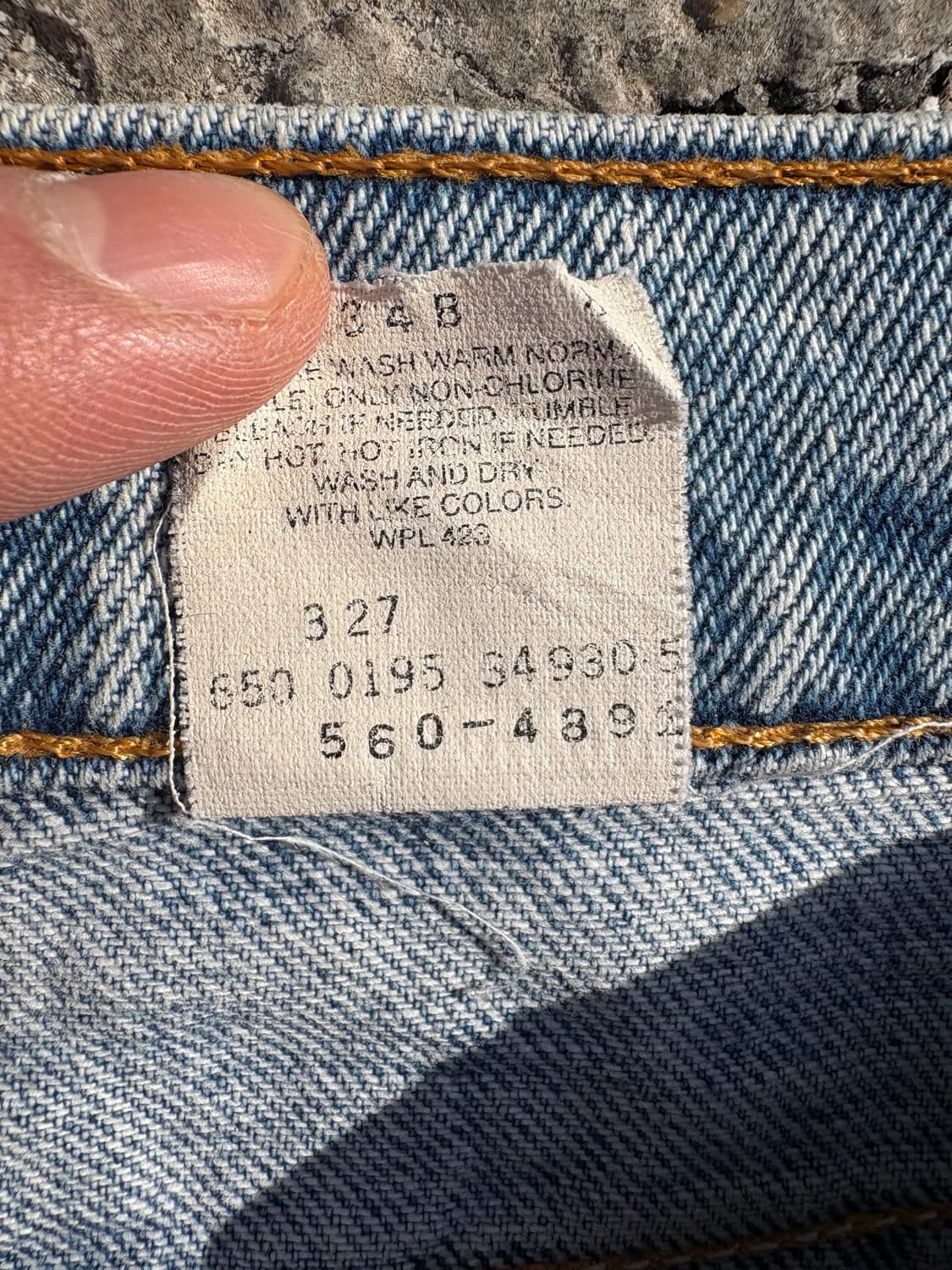 90's 리바이스 560 연청 테이퍼드 데님팬츠 B98 상품이미지4