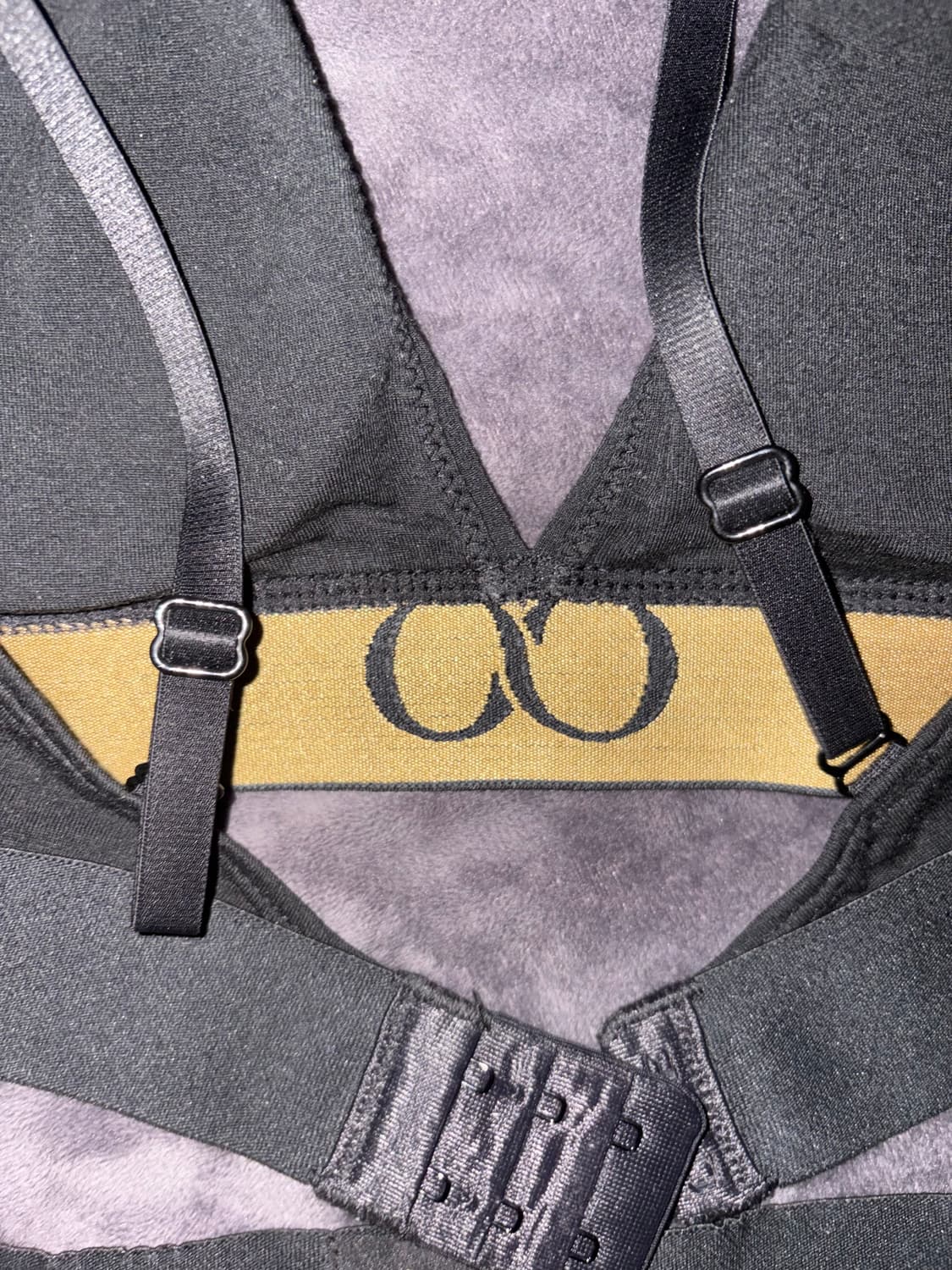 qise 바프용 섹시 고급 블랙 골드 뫼비우스 배색 깔롱 속옷 세 상품이미지6