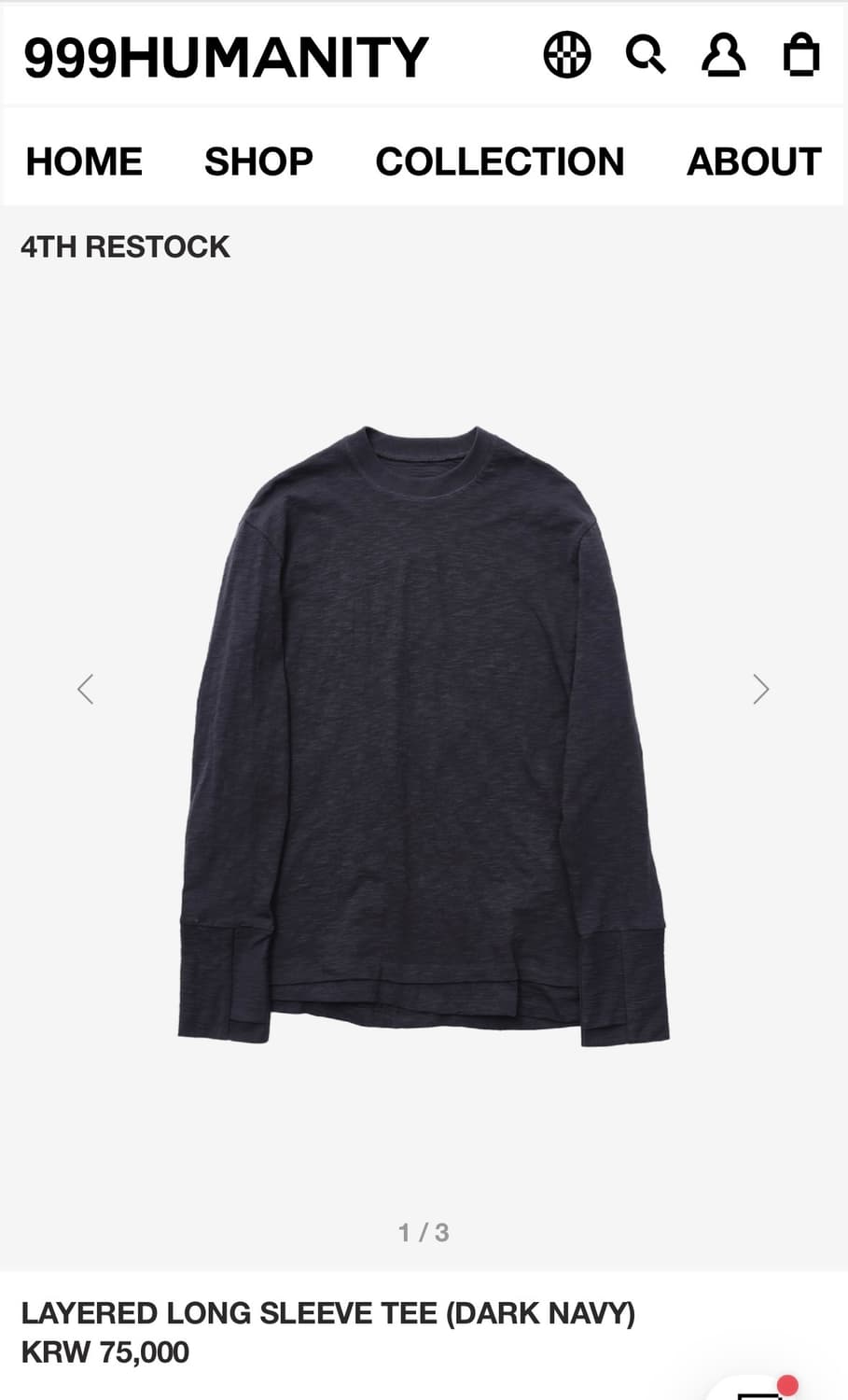 999휴머니티 롱슬리브티 상품이미지1