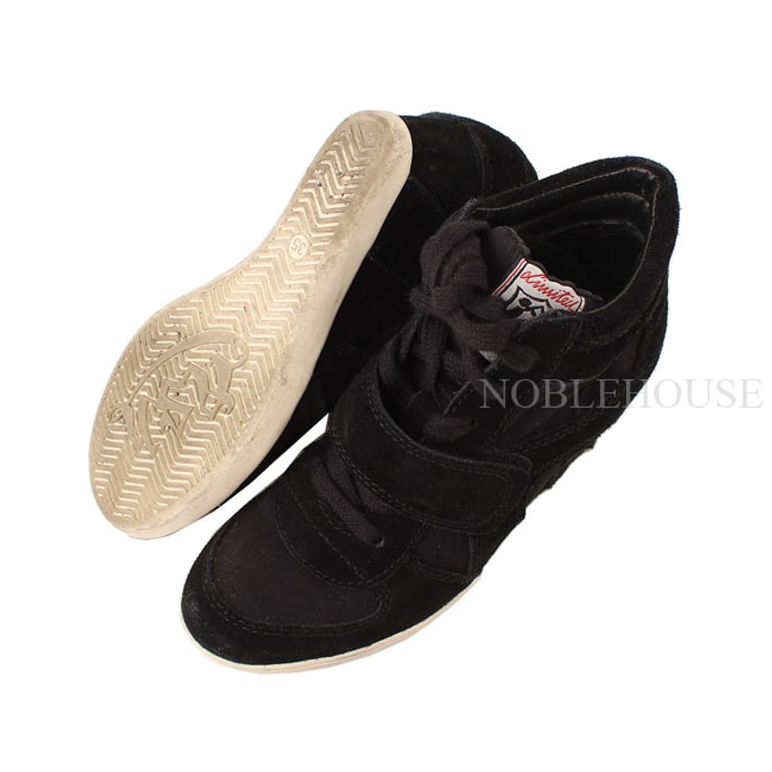 아쉬 블랙 스웨이드 하이탑 웨지 스니커즈 35 상품이미지4