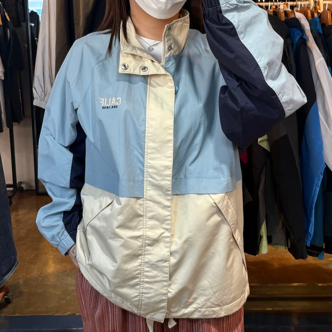 후아유 배색 바람막이 상품이미지1