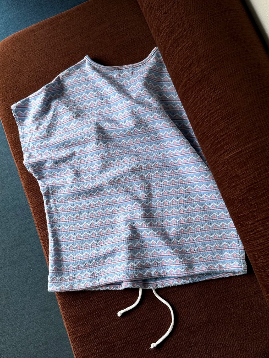 Jacquard design light knitted top 상품이미지5