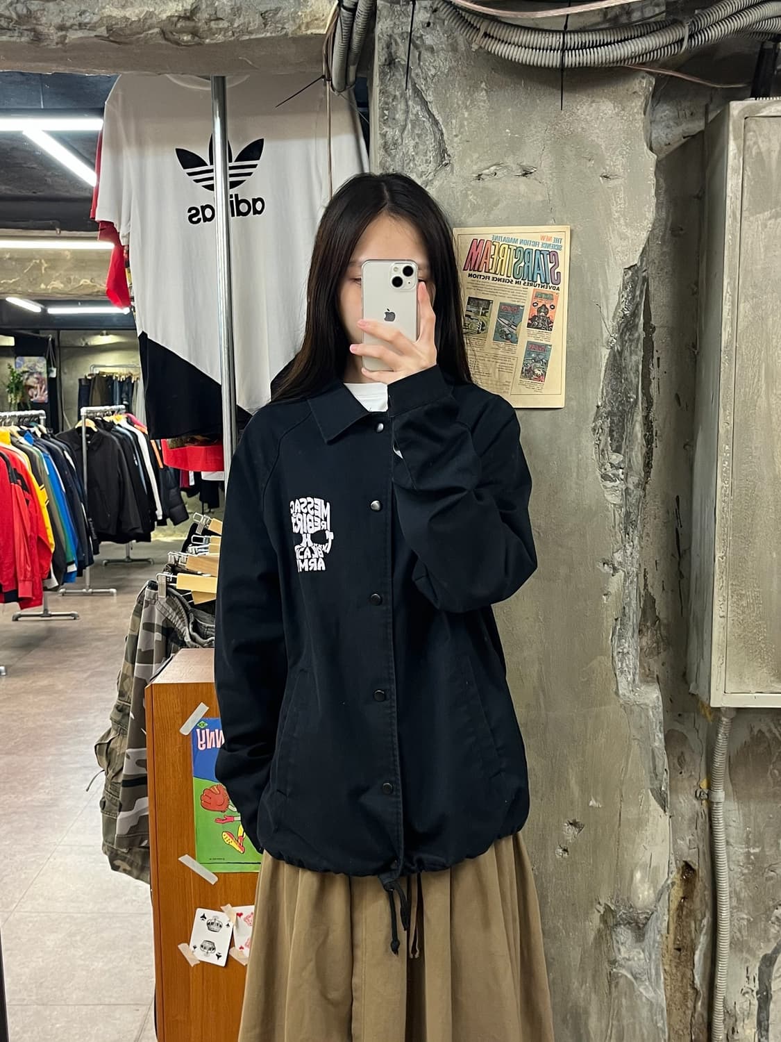 에즈카톤 스컬 코치 자켓 블랙 L #csz1062 상품이미지2