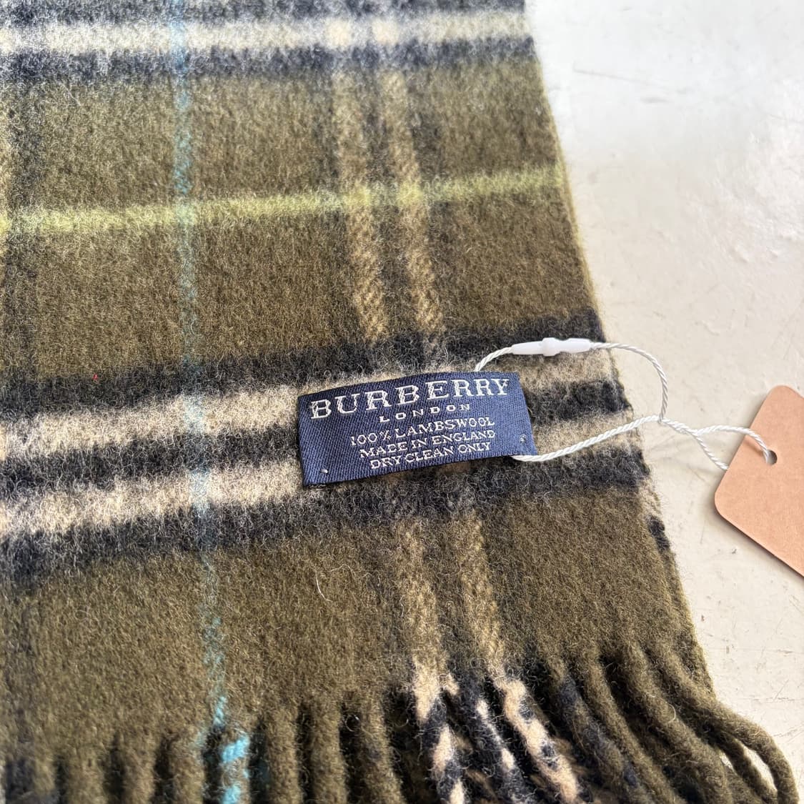 90s 버버리 숏 빈티지 울 머플러 OS 상품이미지2