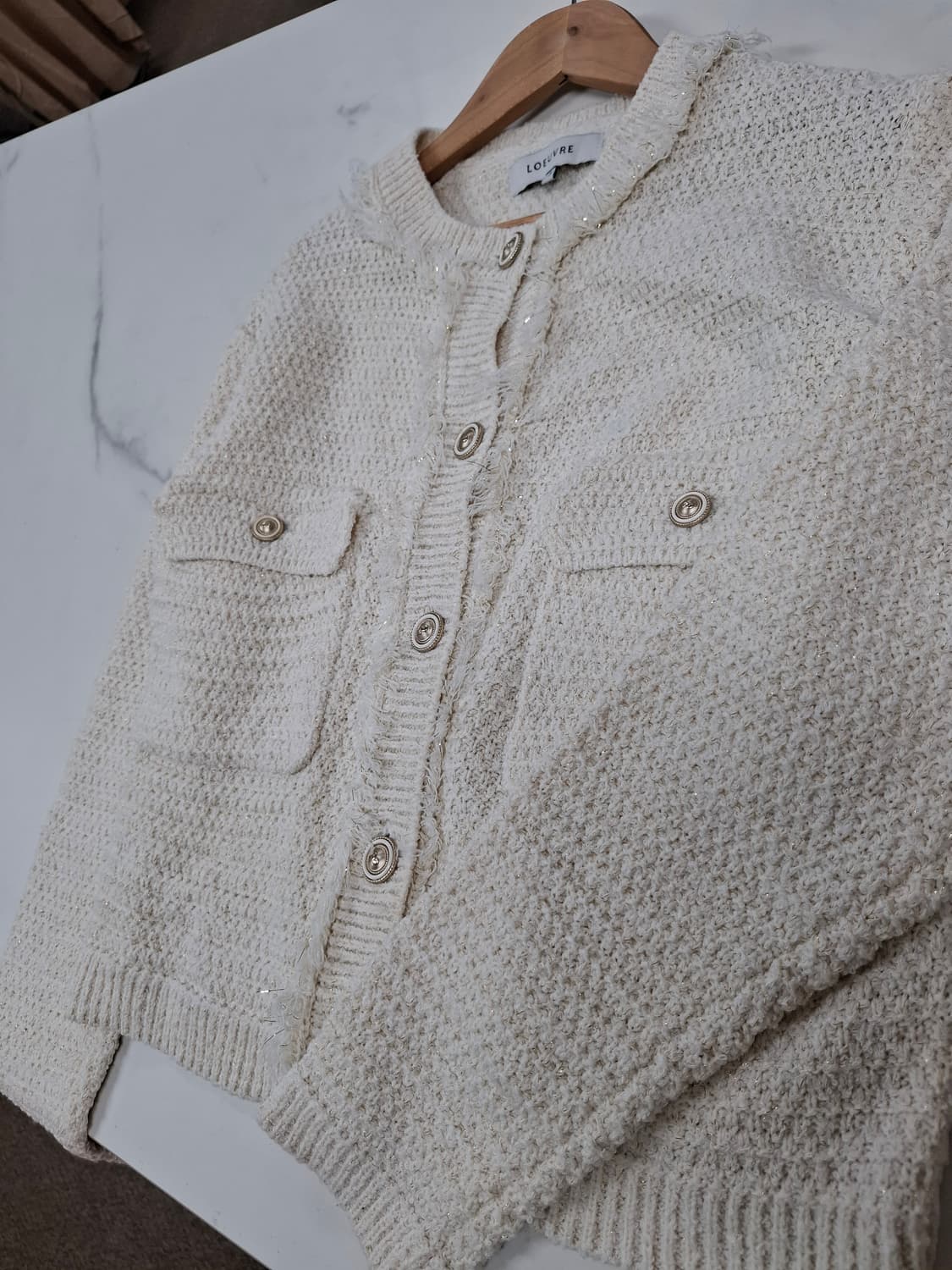 LOEUVRE 트위드 가디건 1 상품이미지4