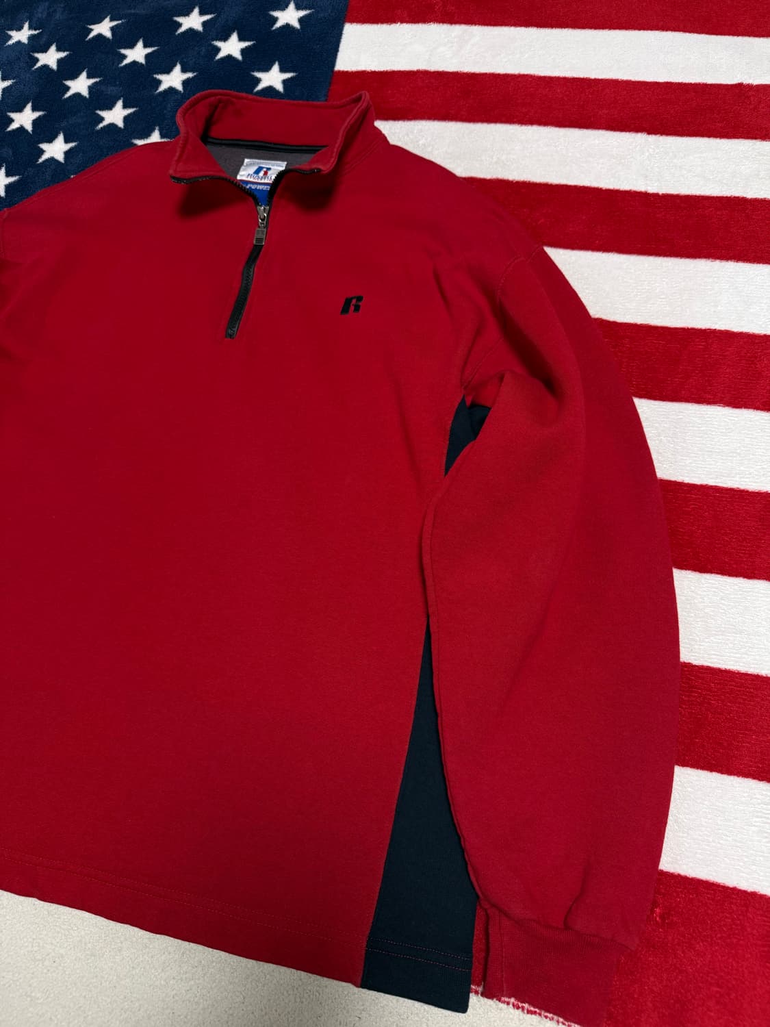 러셀아슬레틱 쿼터집업 아노락 Rusell Athletic anork 상품이미지3