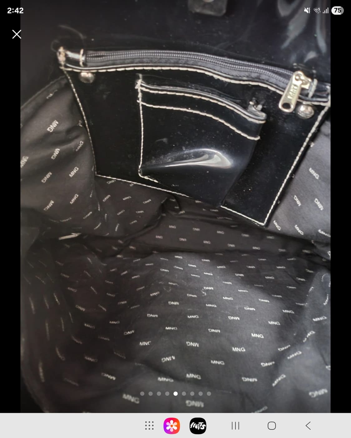 스페인 망고 에나멜 쇼퍼백  상품이미지6