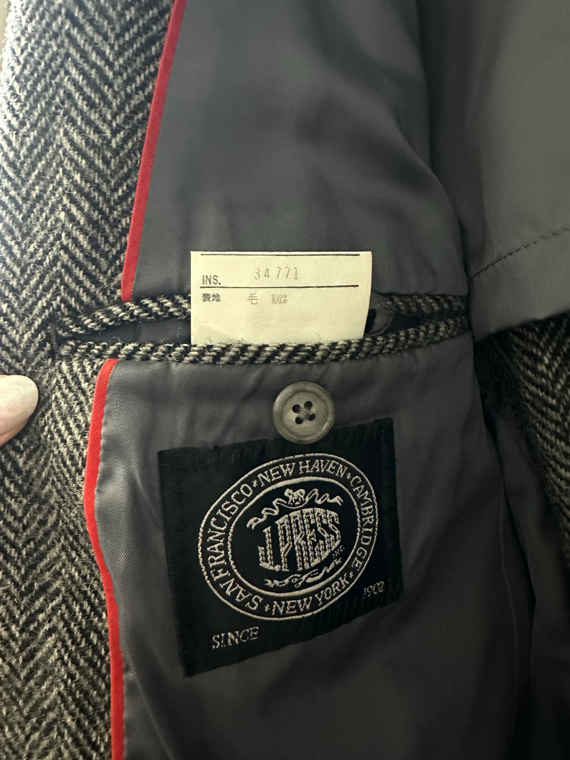 J.PRESS 제이프레스 울 100% 헤링본 코트 상품이미지8