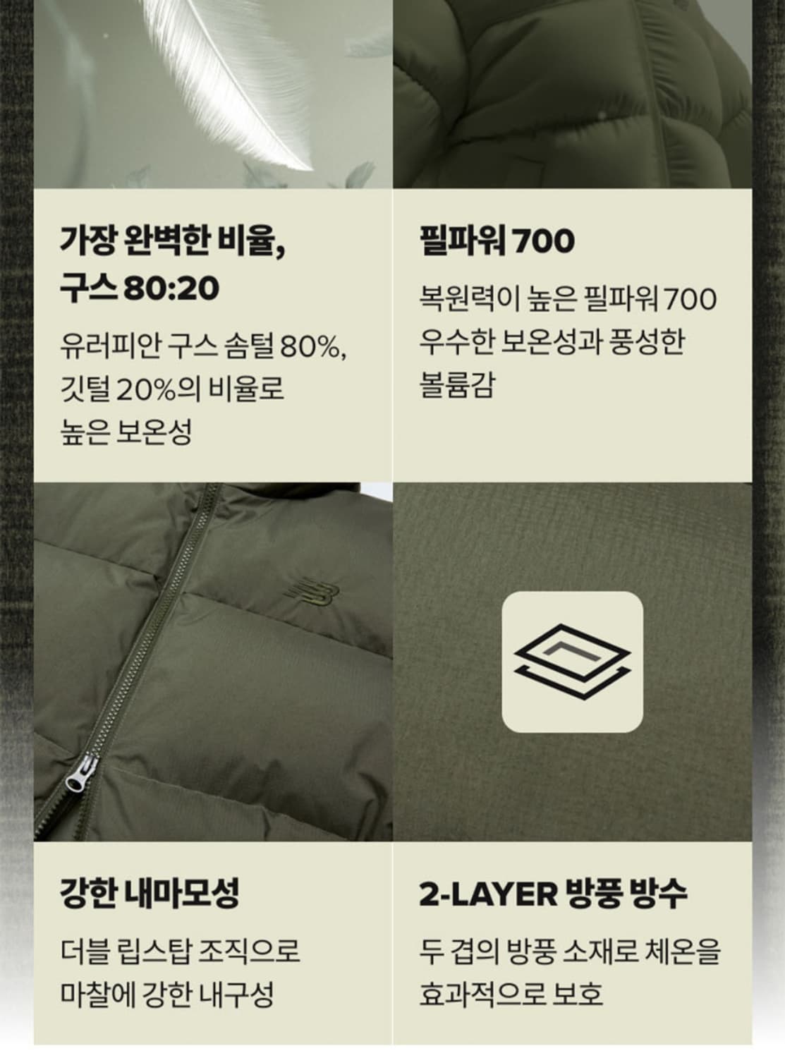 뉴발란스 액티브 고어텍스 구스다운 블랙 M 상품이미지5