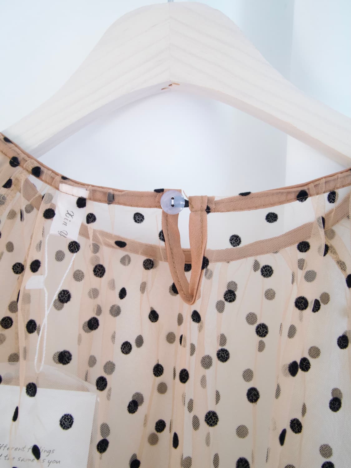dot pattern see-through blouse 상품이미지5
