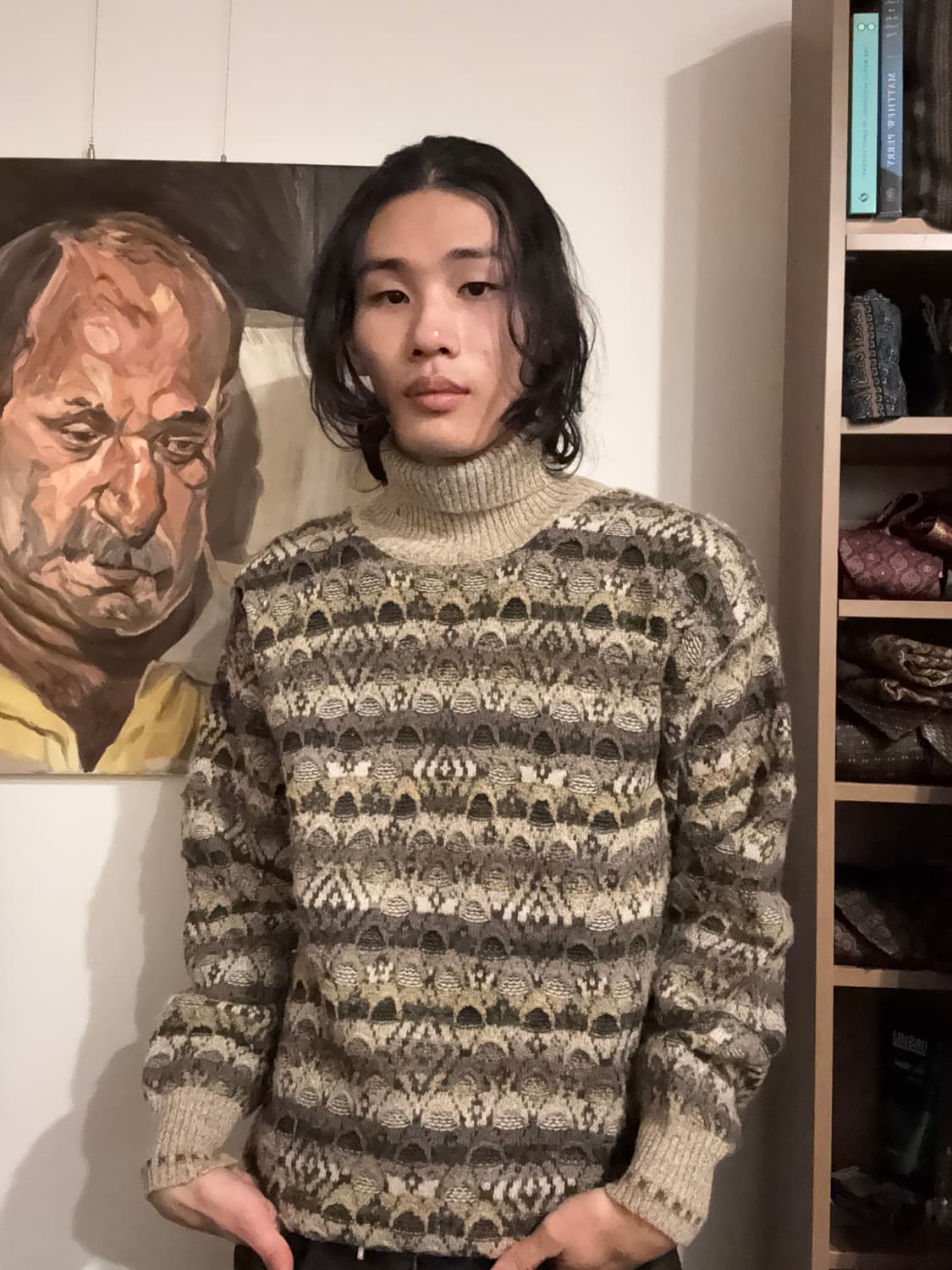 빈티지 아이보리 조직 니트 상품이미지4