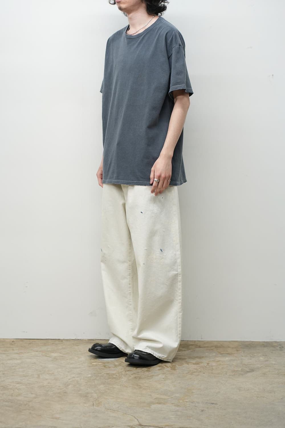 안셀름 EMBROIDERY T-SHIRT - Navy 상품이미지4