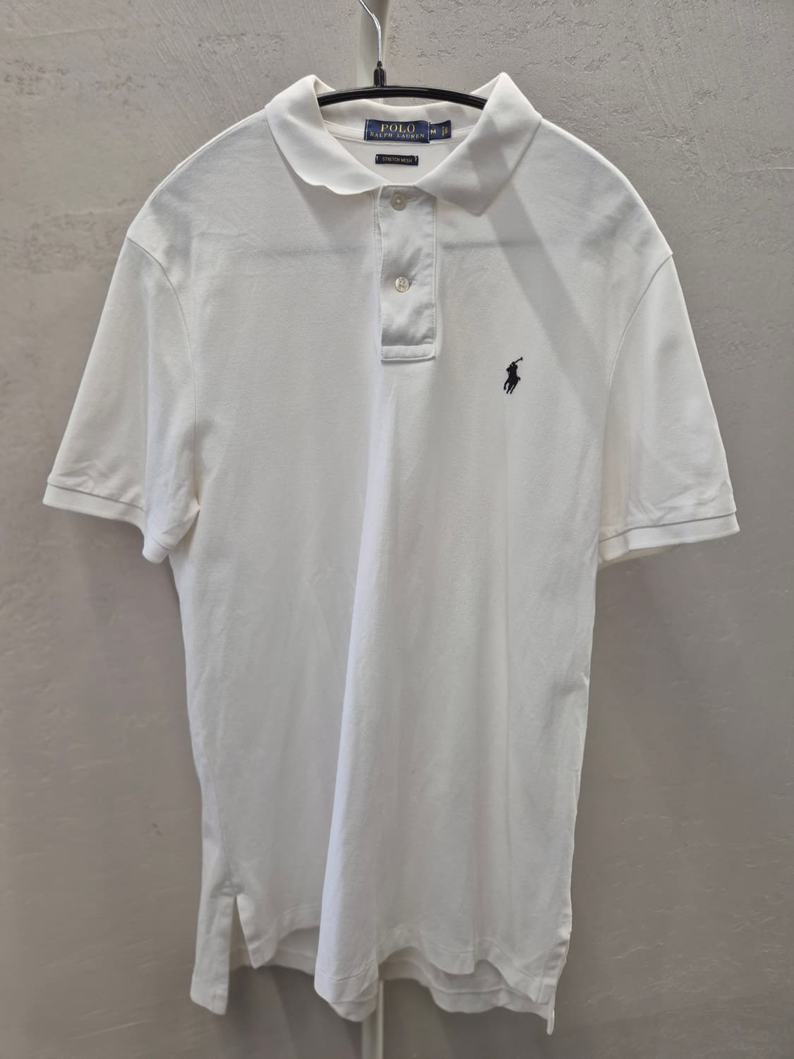 폴로 랄프로렌 화이트 메쉬 카라티 L 상품이미지2