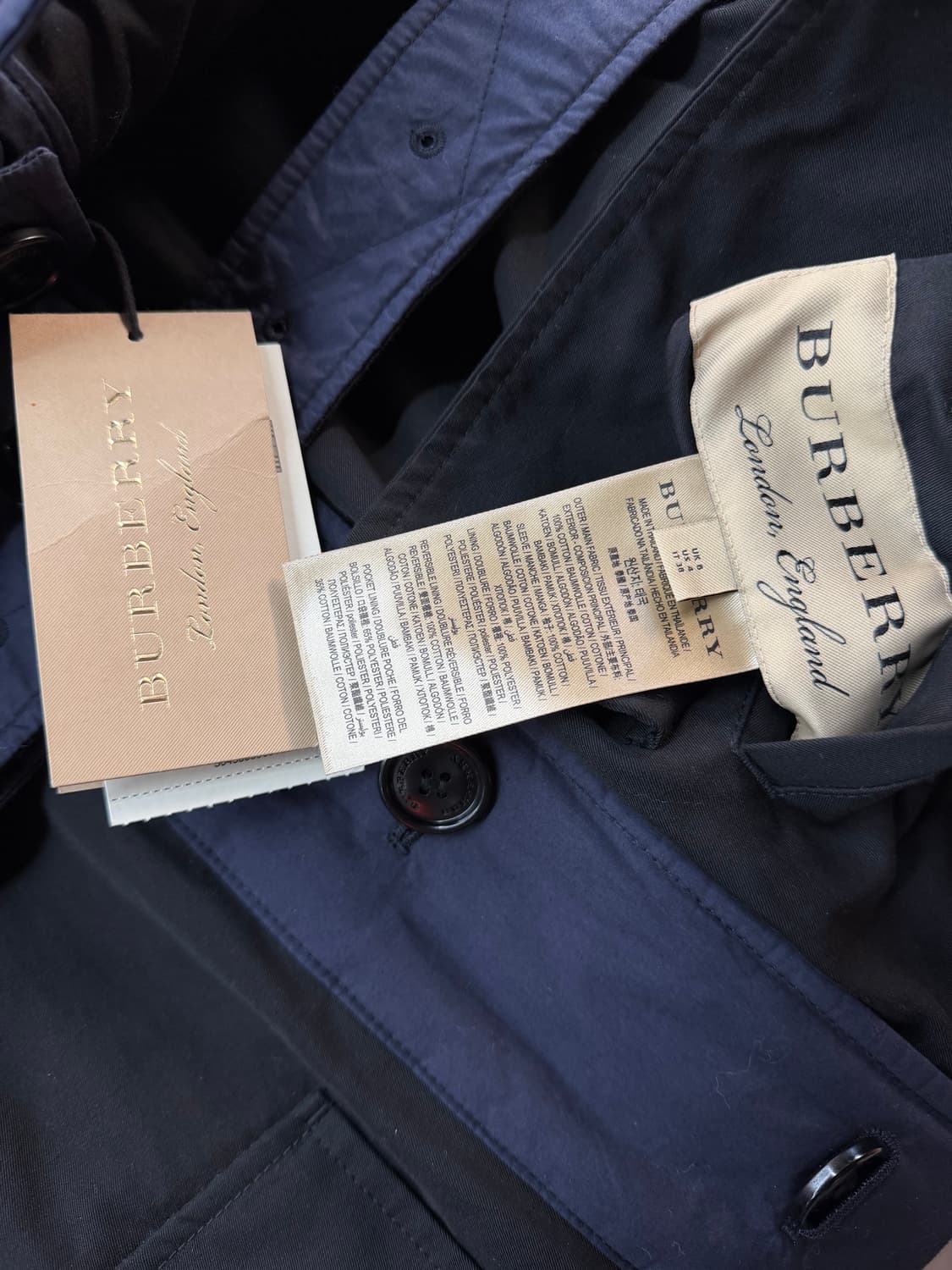 UK6/ 버버리 신형 리버시블 퀄팅 패딩코트 자켓(새상품) 상품이미지10