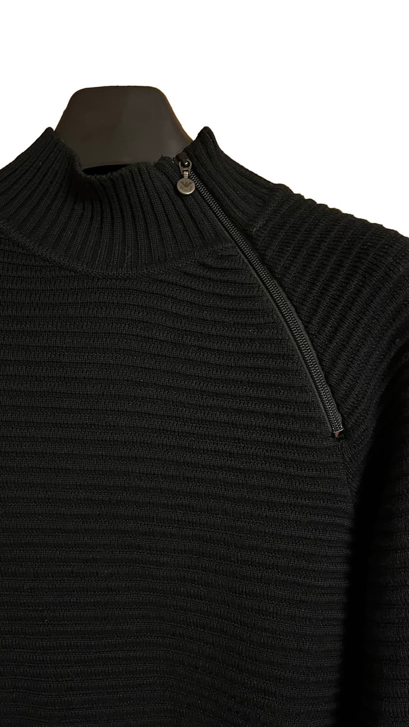 아르마니 사선 지퍼 골지 니트 상품이미지2