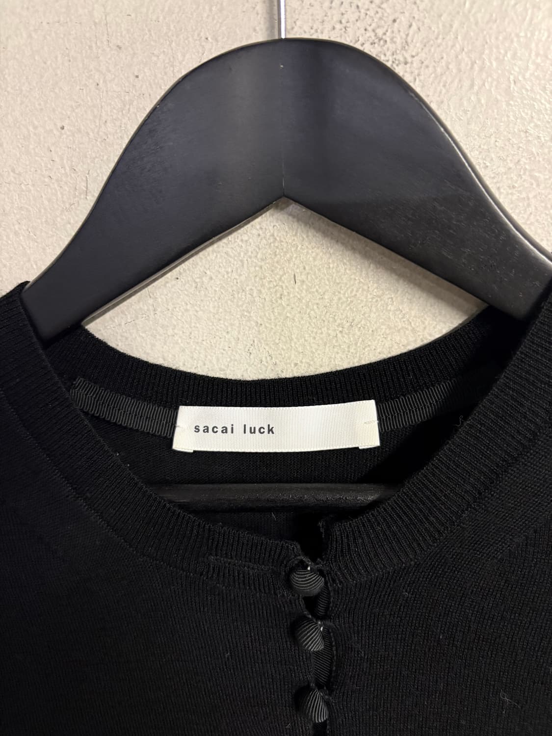 SACAI LUCK back pleats cardigan black 2  상품이미지7