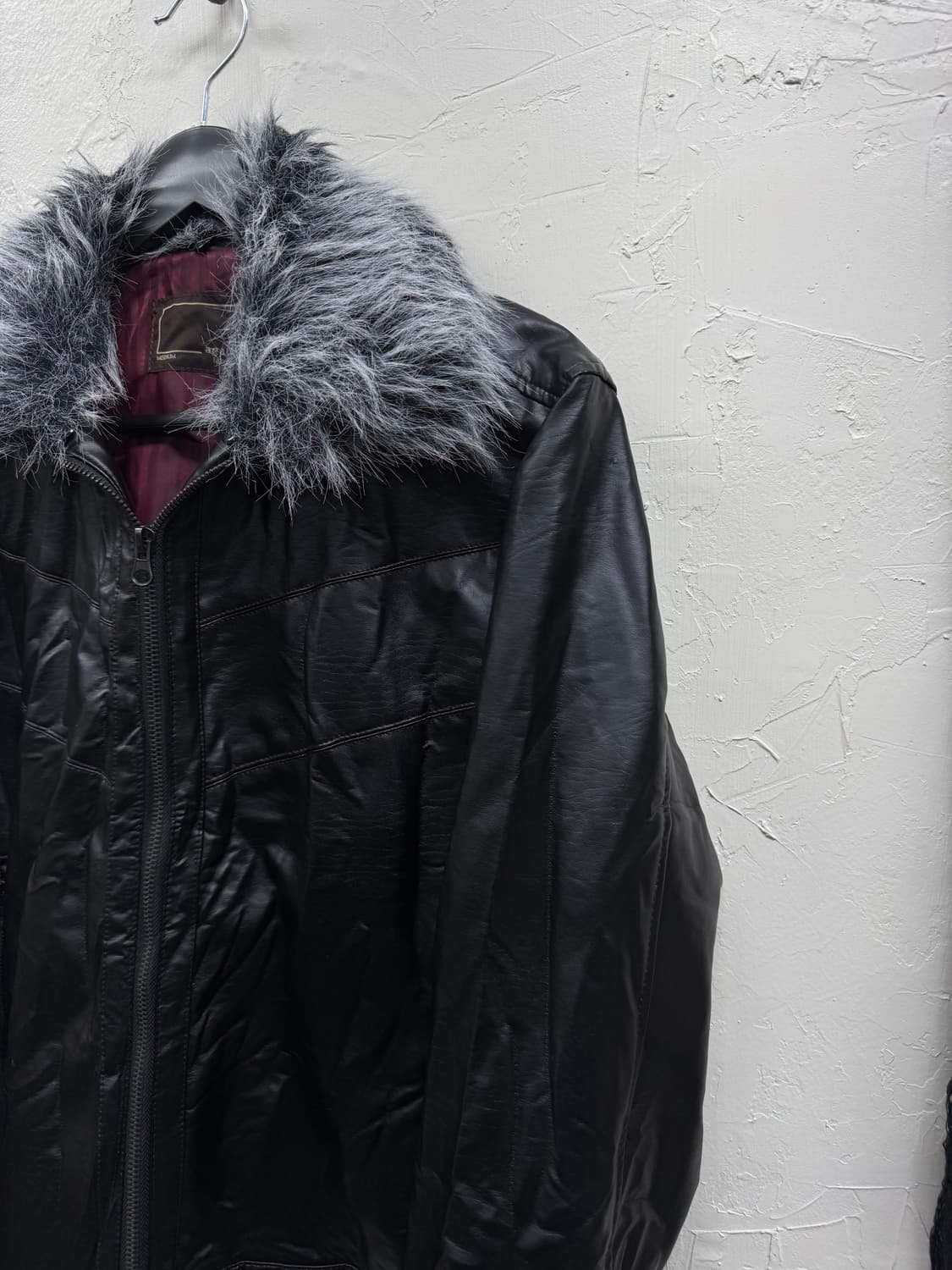 Agate 00s vkei trimming fur faux leather 상품이미지6