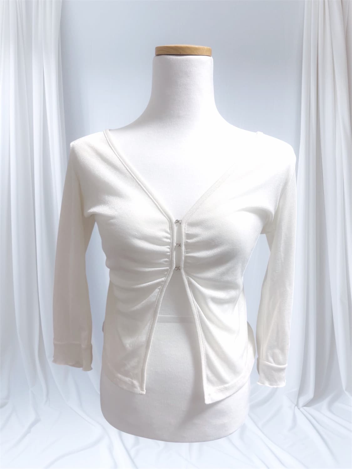 빈티지 스나계 로걀 큐빅 펄 셔링 가디건  상품이미지1