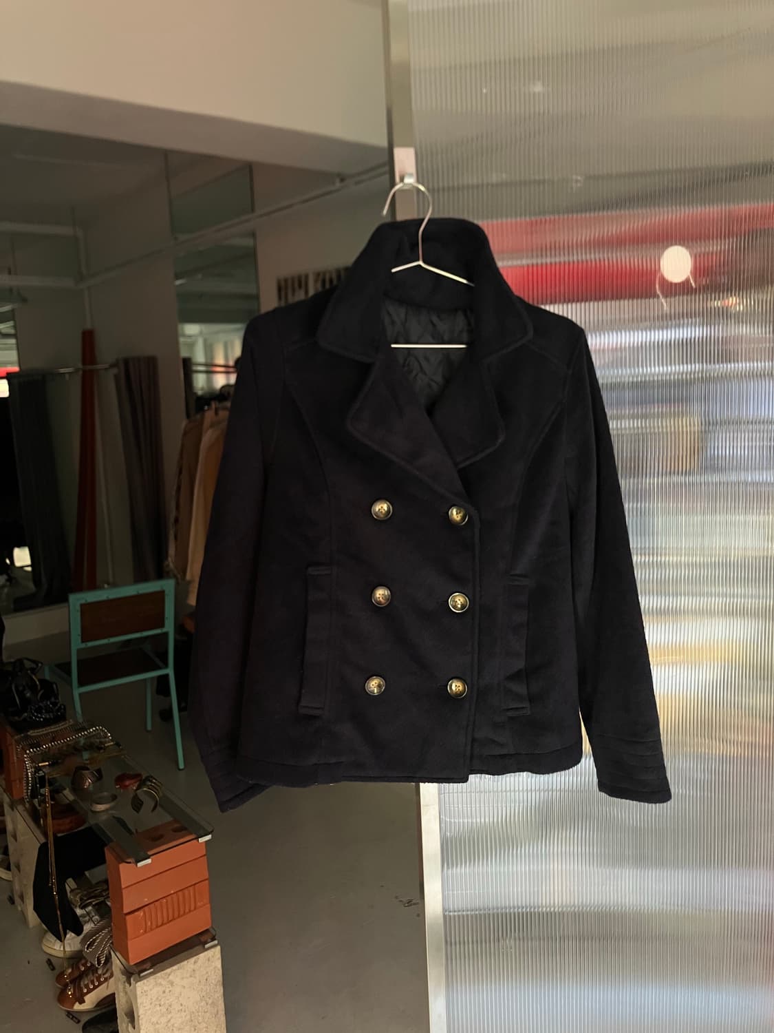 더블버튼 베이직 코트 상품이미지1