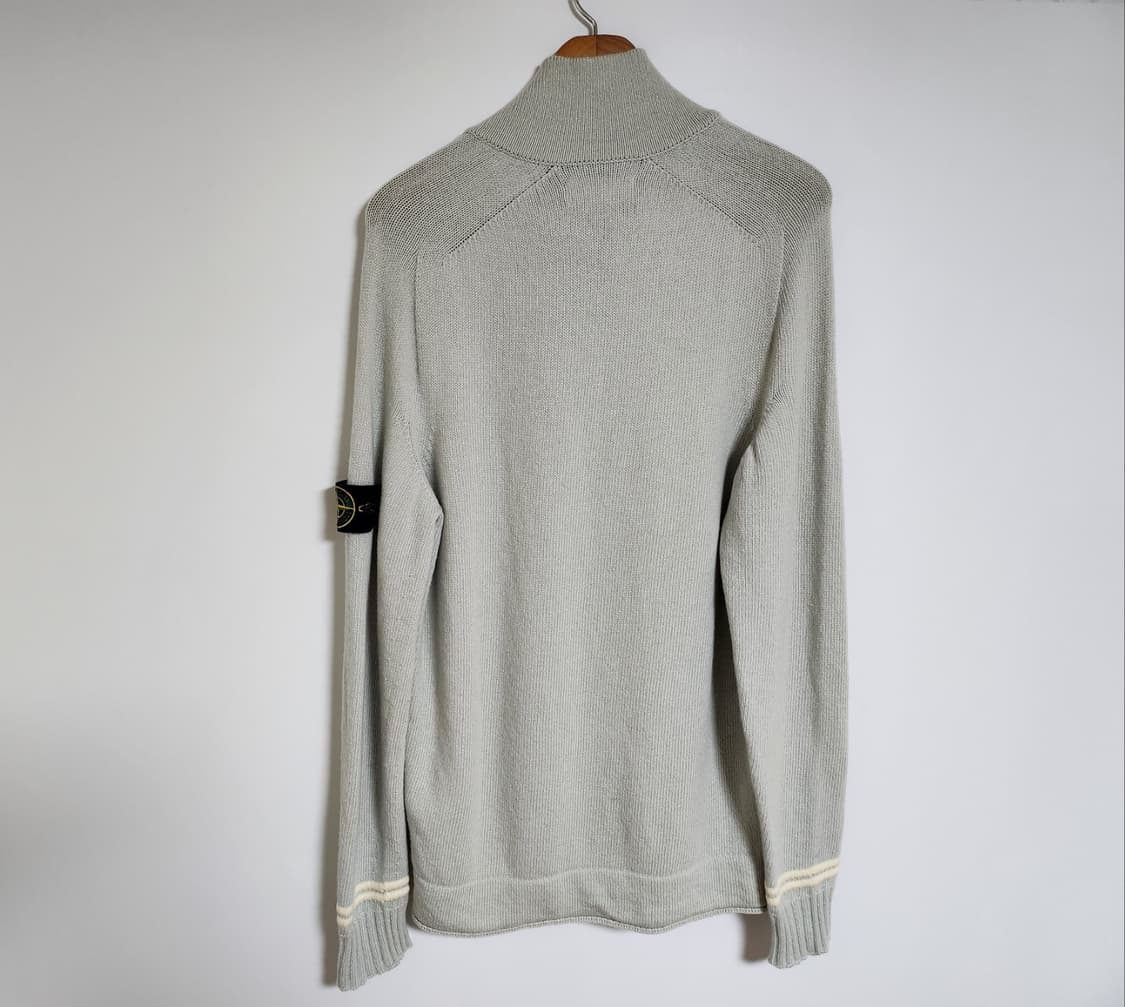 [L] 스톤아일랜드 민트 로고와펜 니트 집업 7115511A3 상품이미지5