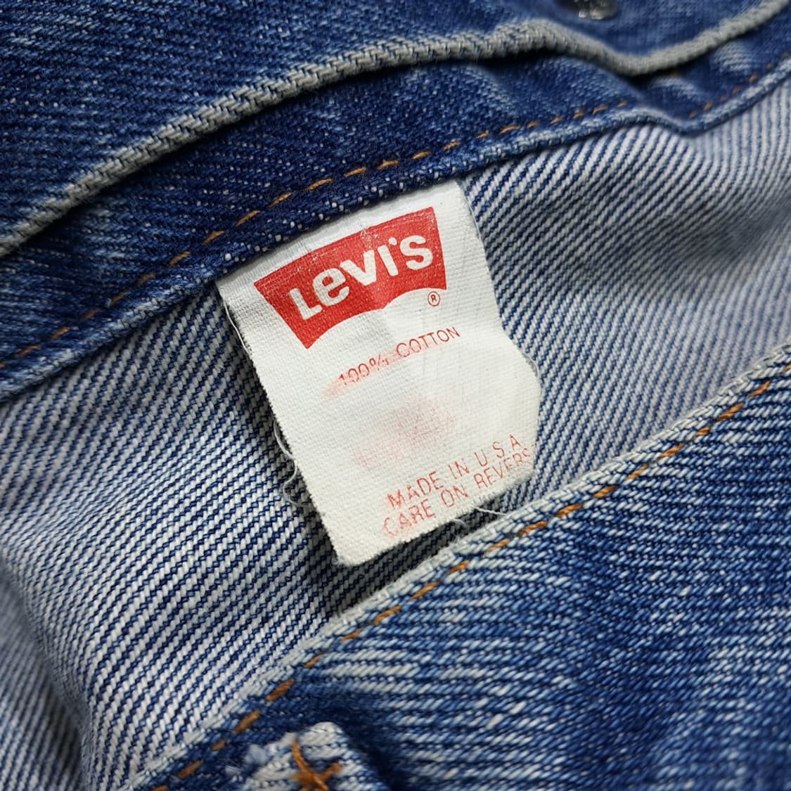 CL872 XL 리바이스 80s 90s 미국판 4포켓 인디고 데님 자켓 상품이미지5