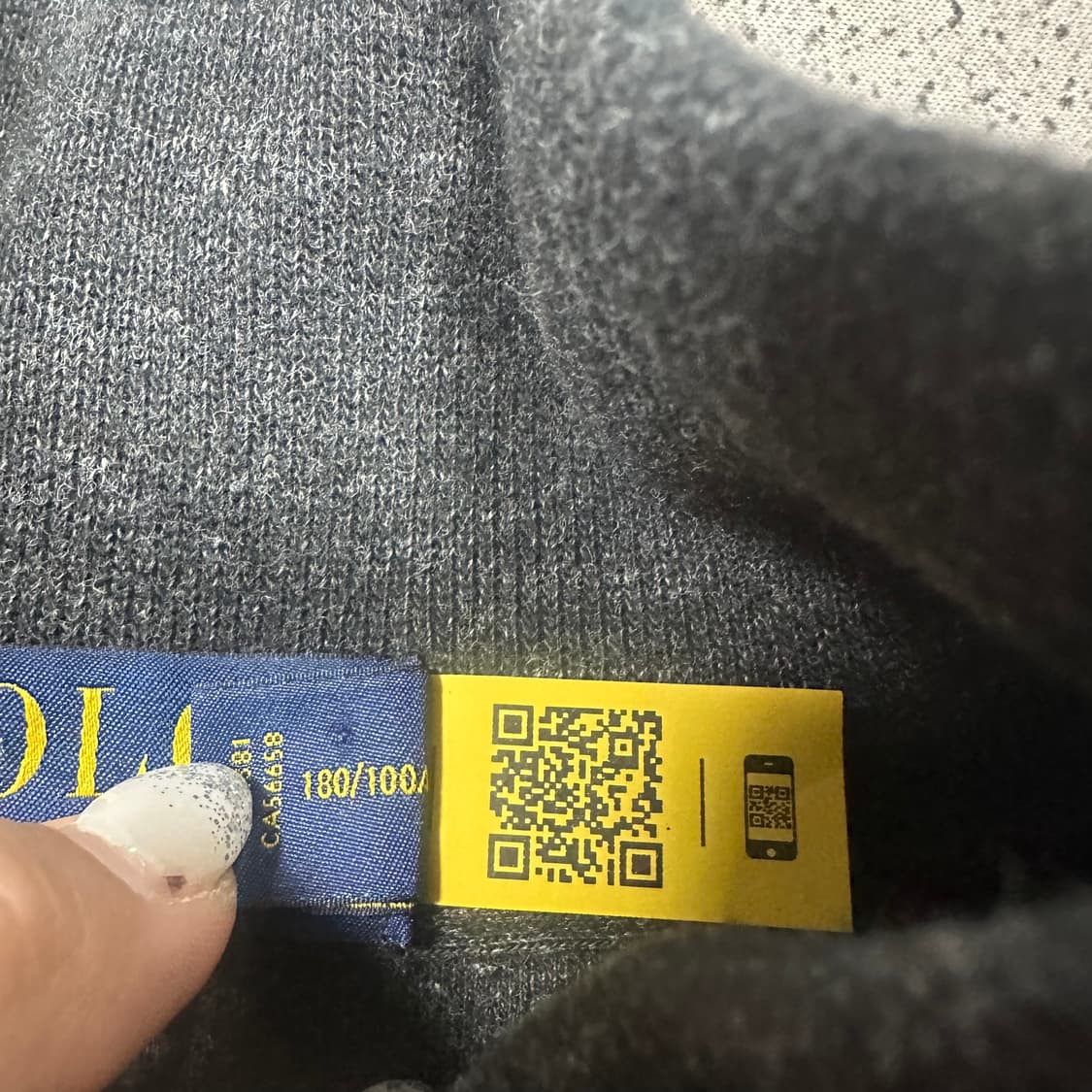 ✨ (바배) 폴로 랄프로렌 차콜 니트 반집업  상품이미지4