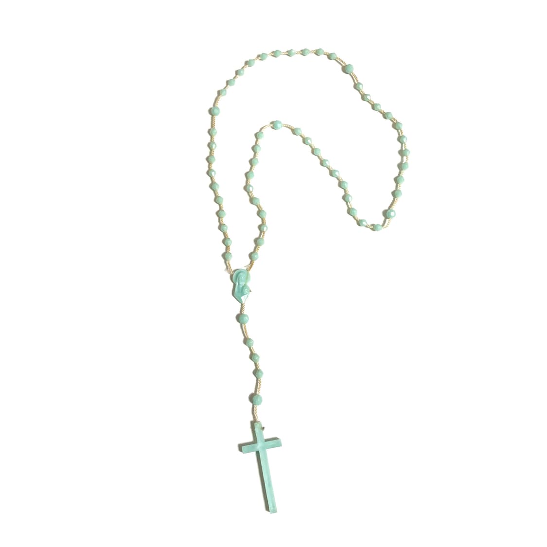 일본 빈티지 민트 로자리오 목걸이 고스 로리 펑크 갸루 그런지 페어리 상품이미지1