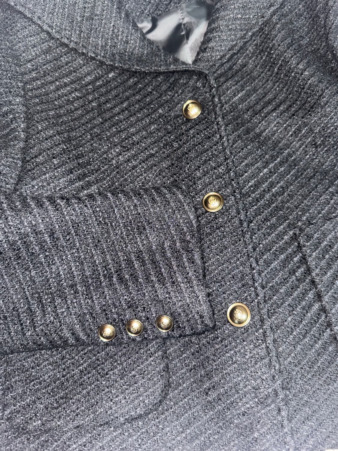 11AM 검정 트위드 세일러 자켓 상품이미지3