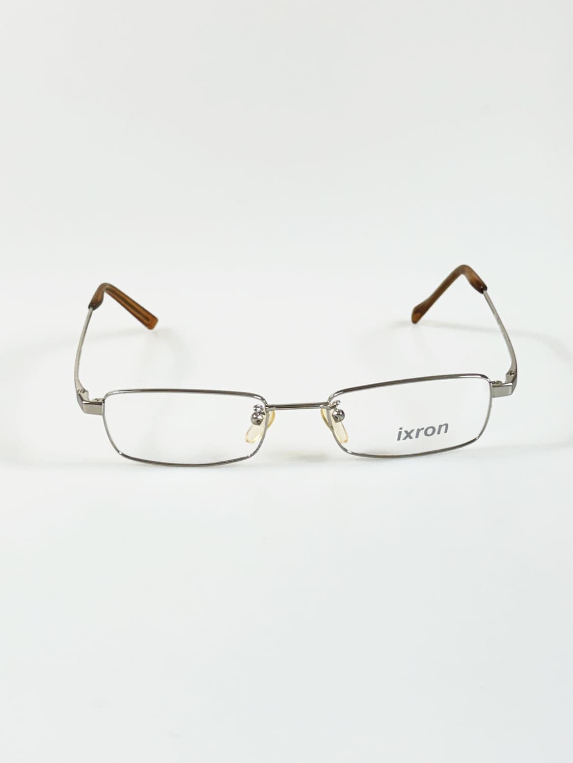 90s IXRON 실버 메탈 슬림 스퀘어 빈티지 안경 상품이미지1