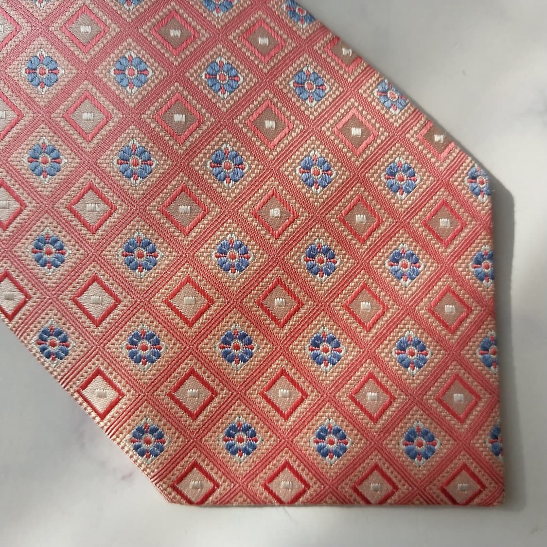 아쿠아스큐텀 넥타이 핑크 패턴 9.5cm A+등급 A1980
 상품이미지7