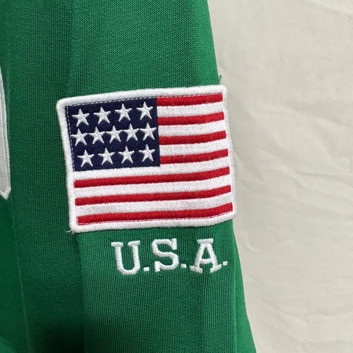 폴로 랄프로렌 아플리케 자수 성조기 로고 후드티 / 그린, S 상품이미지6