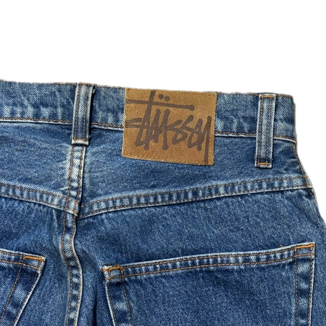 90‘s stussy denim half pants USA 상품이미지5