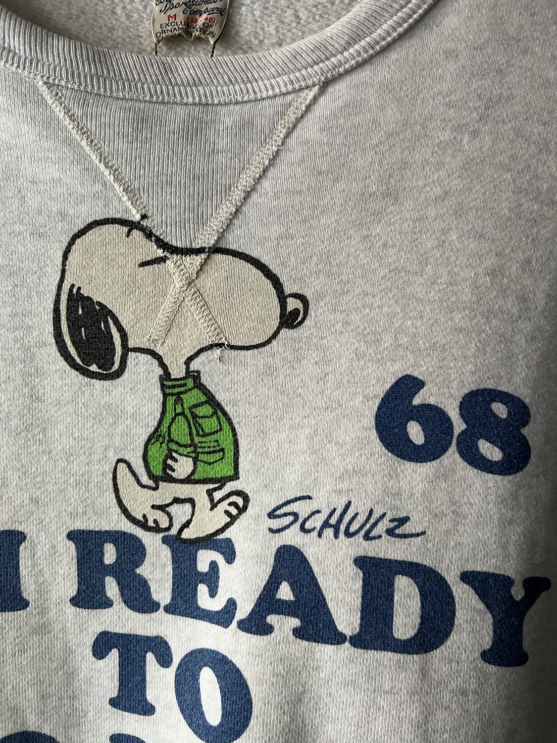 [M]버즈릭슨 스누피 1968 베트남전 멜란지 스웻셔츠 상품이미지4