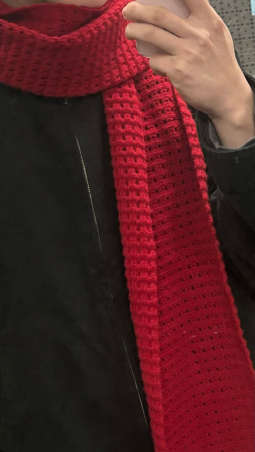 유스 youth 레드 머플러 상품이미지2