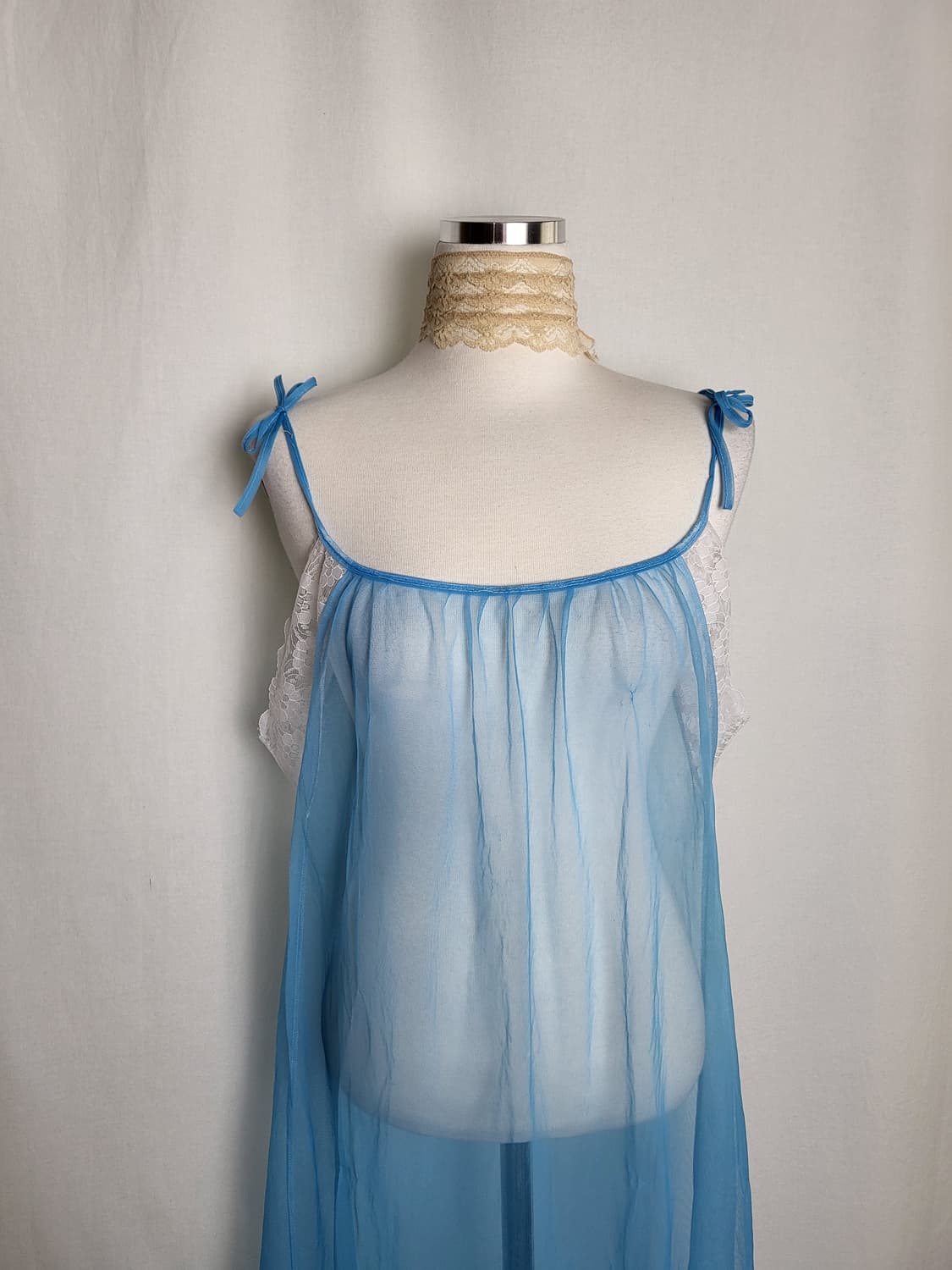 빈티지 시스루 롱 슬립 드레스 상품이미지2