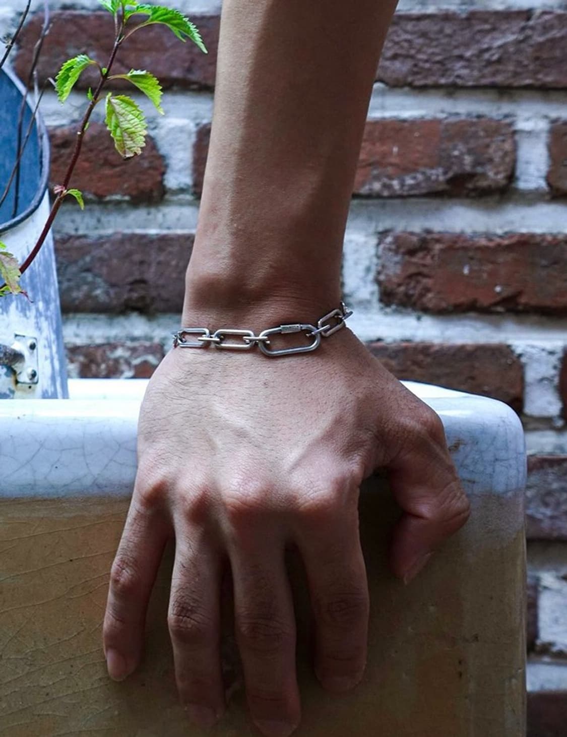 이에르로르 노아이유 실버 링크 체인 팔찌 M 브레이슬릿 (박서준 뷔 차승 상품이미지1