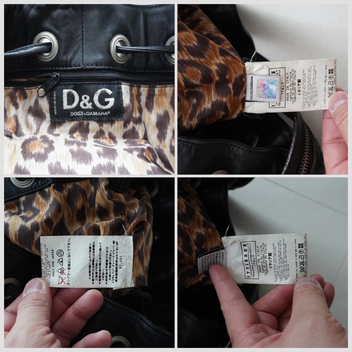 Y2K 정품 D&G 돌체앤가바나 멀티지퍼 가죽 호보백 상품이미지6