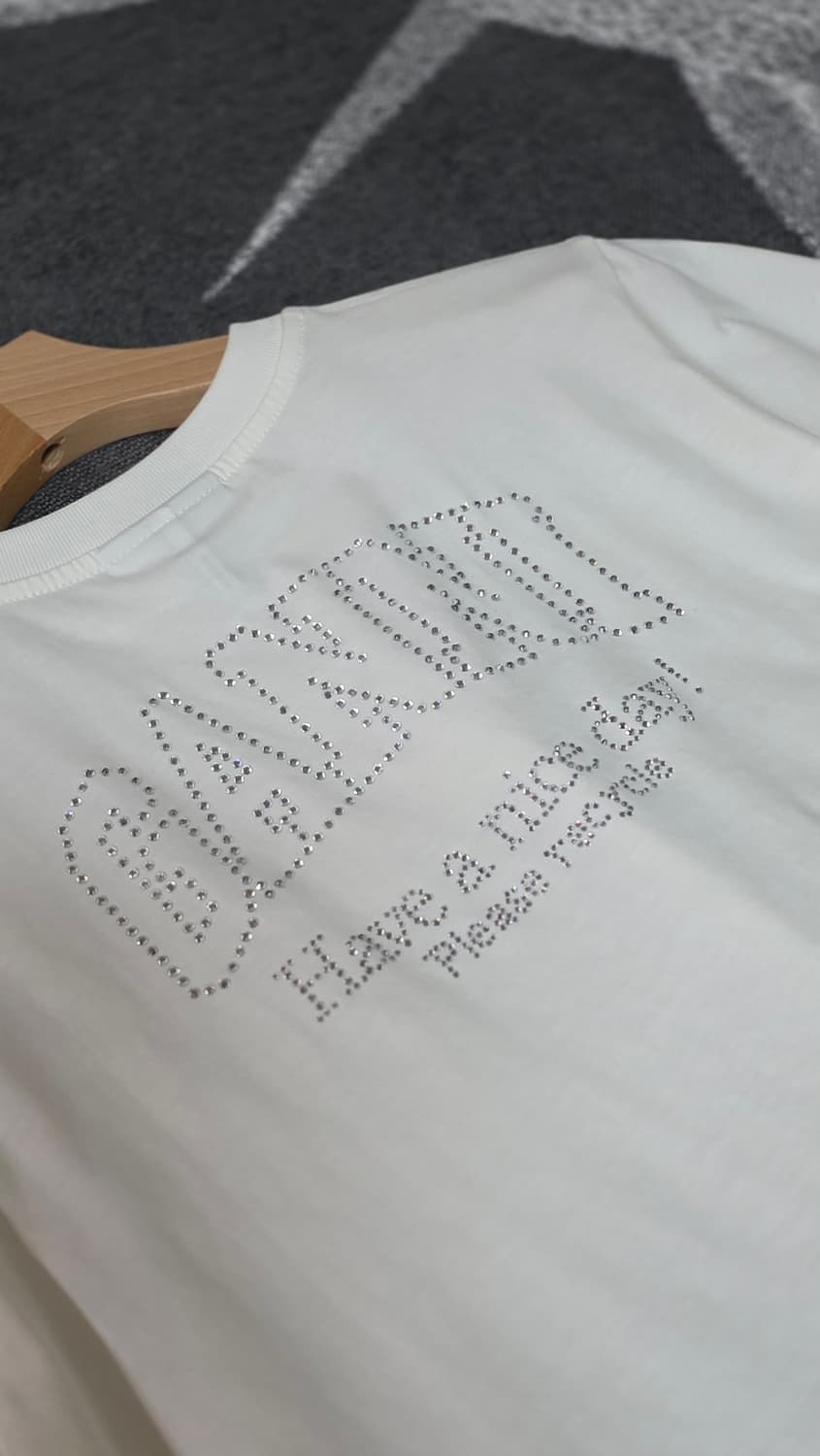 GANNI 가니 큐빅 백포인트 화이트 반팔 55-66 상품이미지2