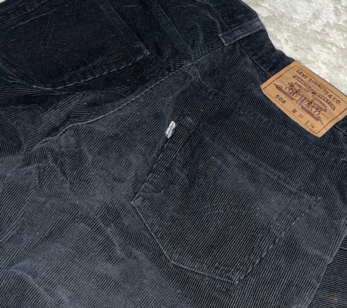 리바이스 508 코듀로이 골덴 팬츠 블랙 상품이미지1