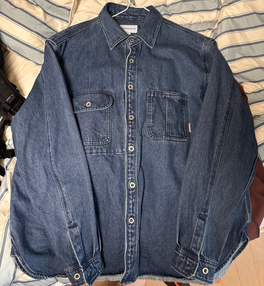 에스피오나지 데님 워크셔츠 진청 M 상품이미지1