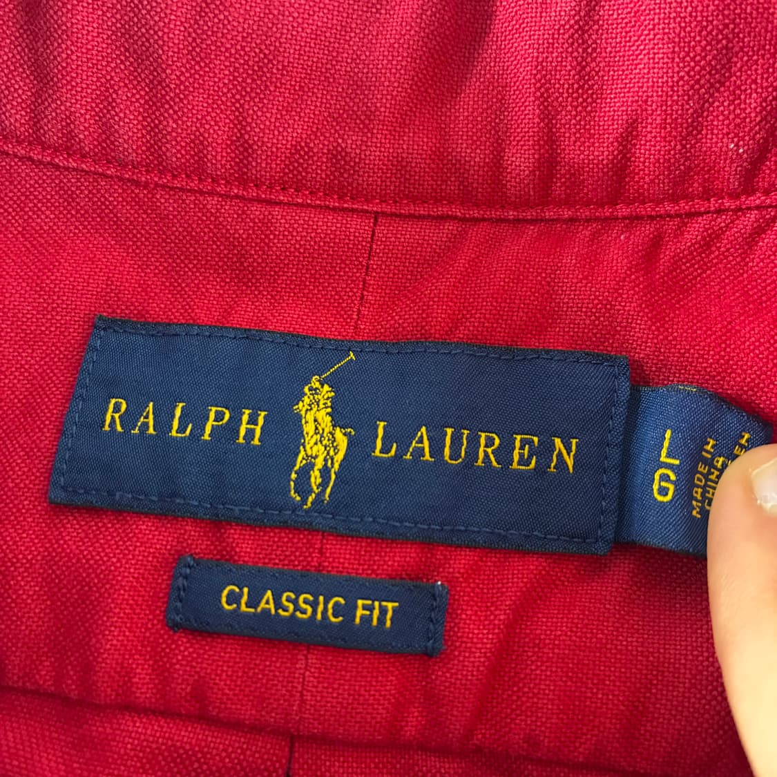 Polo  폴로 랄프로렌 자수 코튼 레드 셔츠   상품이미지4