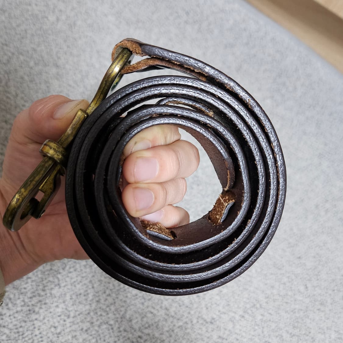 가죽 퀵릴리즈 벨트 브라운  상품이미지3