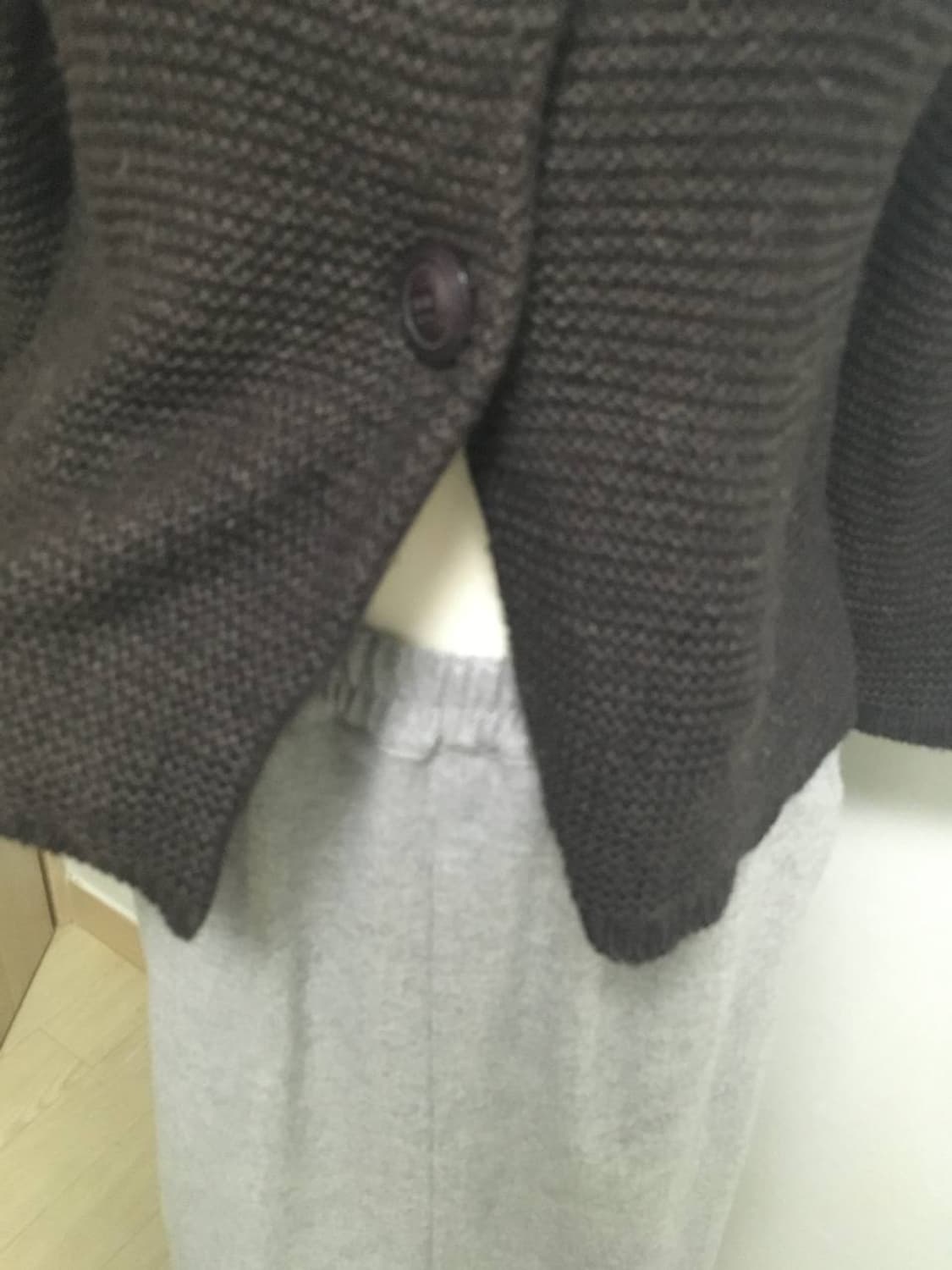 일본빈티지 브라우니 모리걸 가디건 하구미 모리노가토 딥브라운 바선생핏 상품이미지4