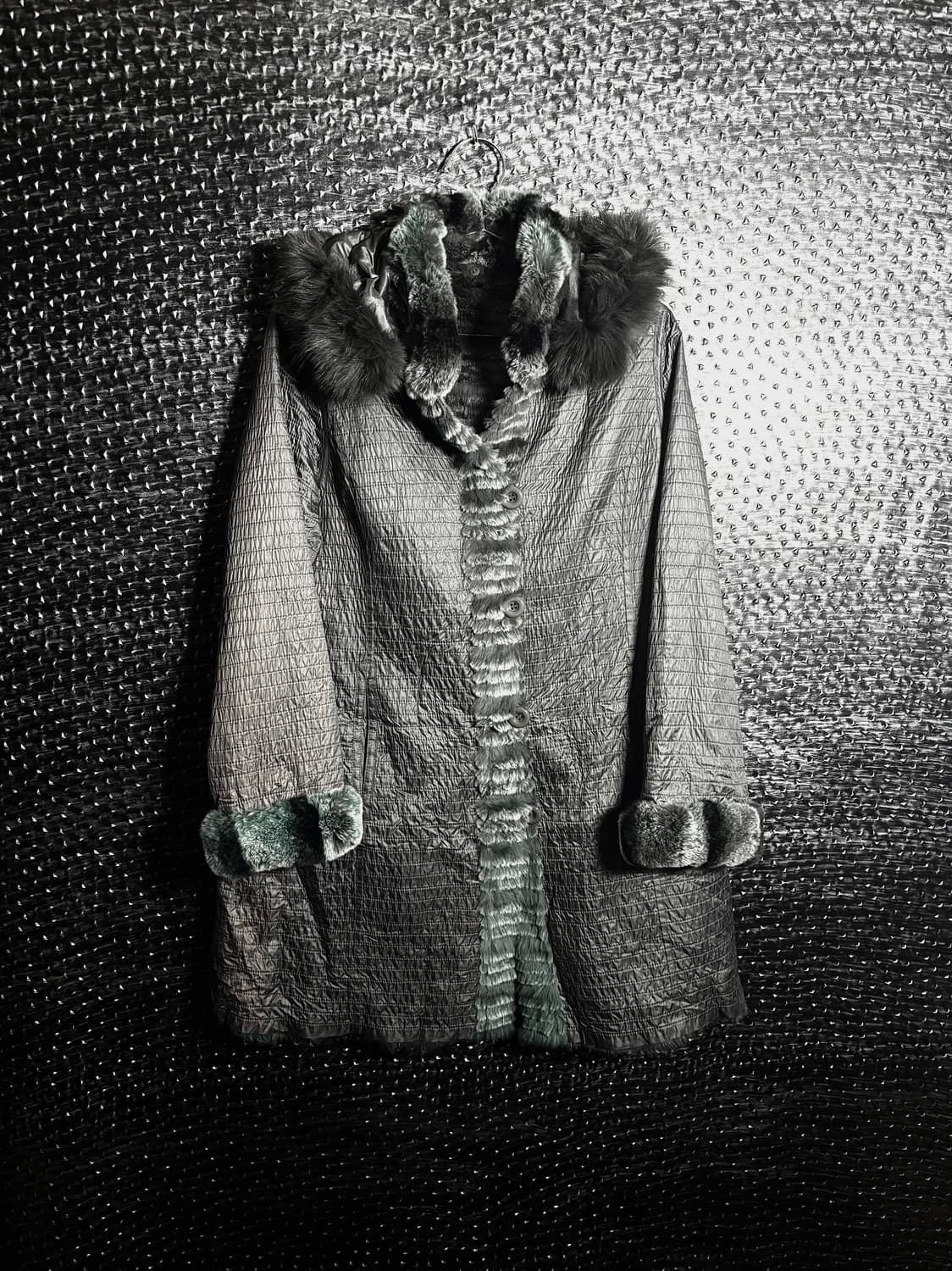 Arboirent 플리츠 퍼 트리밍 코트 상품이미지1