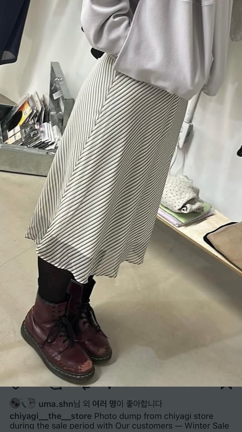 키야기 스커트 크림 상품이미지2