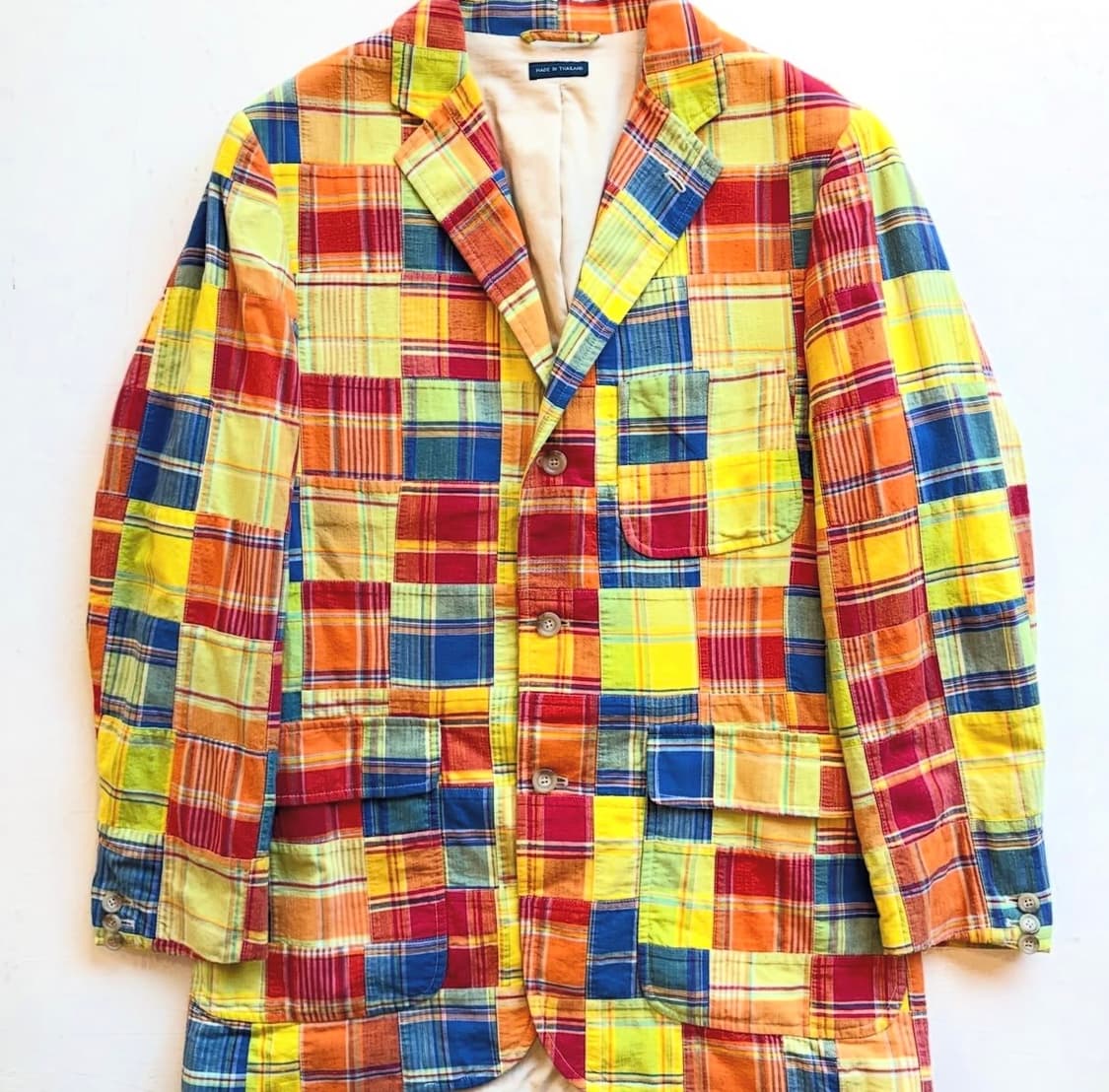 90s 폴로 랄프로렌 패치워크 마드라스 블레이저 상품이미지6