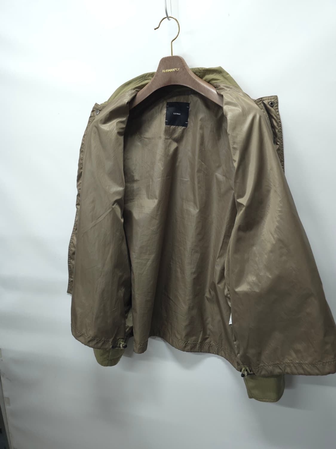 일꼬르소 레이어드 하단 스트링 나일론 자켓 카키(110) 상품이미지9