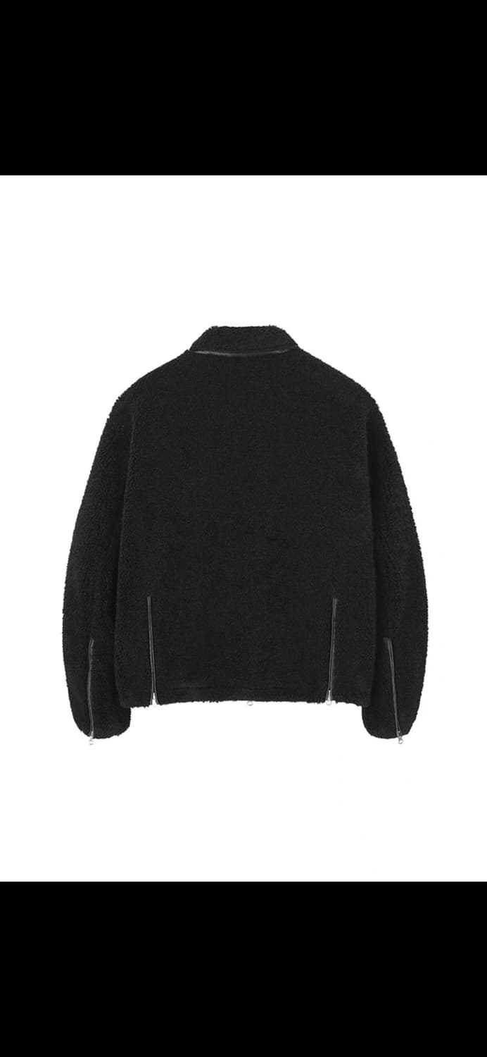 토니웩 레더 트리밍 플리스 자켓 100-105/블랙 상품이미지9